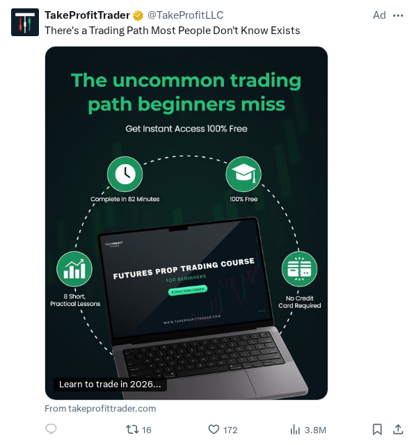 Captured screenshot of the reply by @TakeProfitLLC
