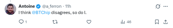 Captured screenshot of the reply by @a_ferron