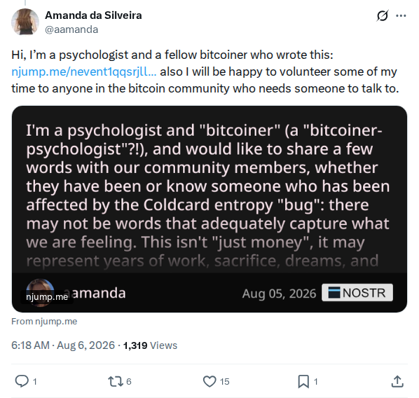 Captured screenshot: Psychologist volunteer support offer