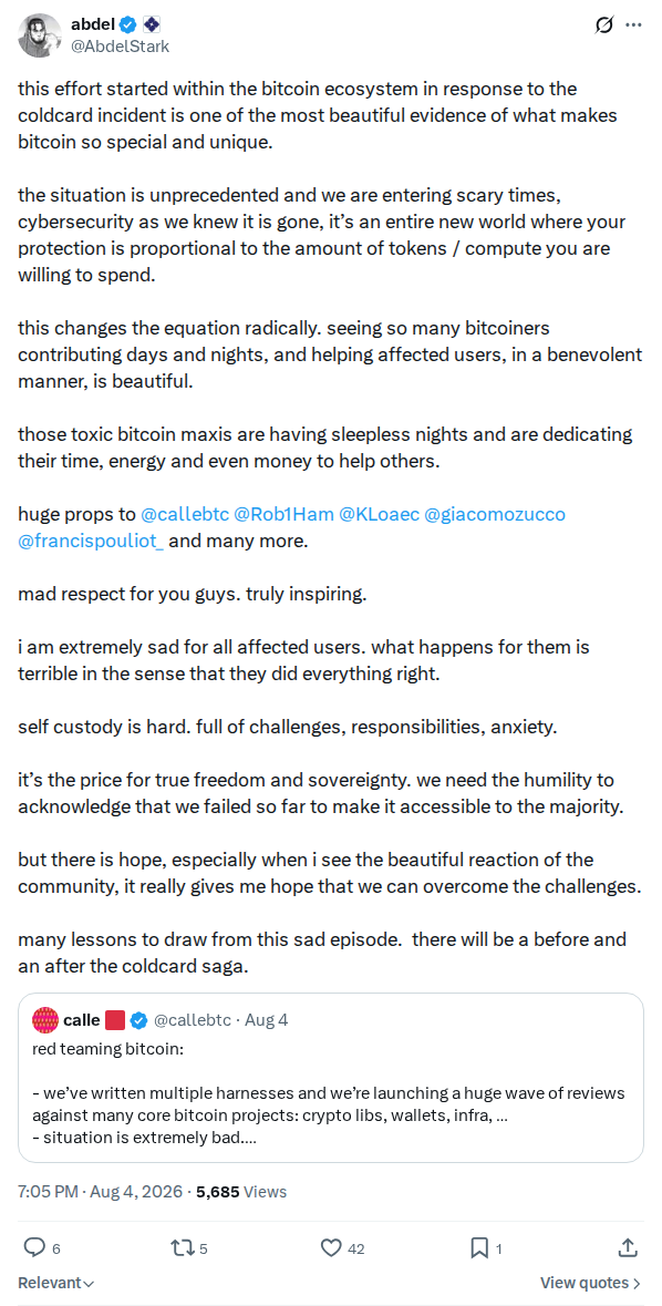 Captured screenshot: Community response tribute