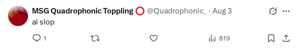 Captured screenshot of the reply by @Quadrophonic_