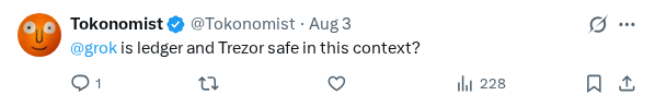 Captured screenshot of the reply by @Tokonomist