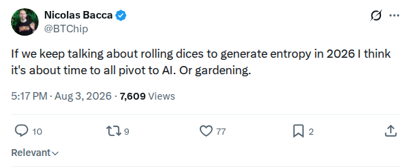 Captured screenshot: Dice entropy AI pivot