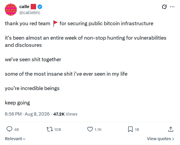 Captured screenshot: Red team appreciation
