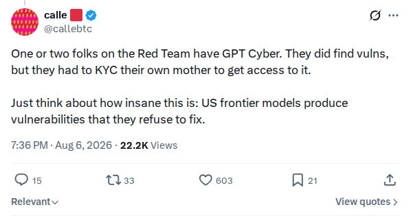 Captured screenshot: Red Team GPT Cyber access complaint