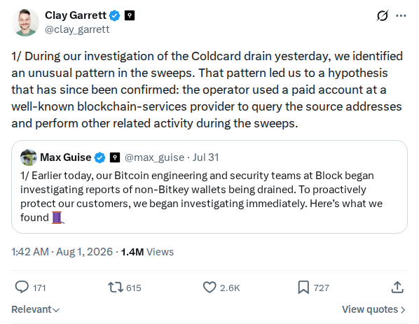 Captured screenshot of the post by @clay_garrett