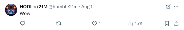 Captured screenshot of the reply by @humble21m