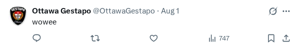 Captured screenshot of the reply by @OttawaGestapo