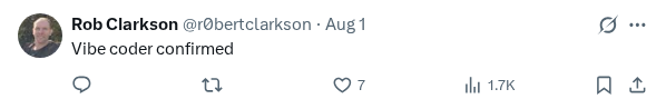 Captured screenshot of the reply by @r0bertclarkson