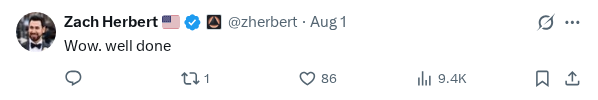 Captured screenshot of the reply by @zherbert