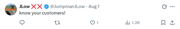 Captured screenshot of the reply by @JumpmanJLow