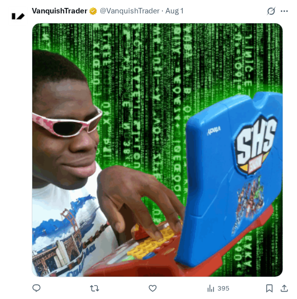 Captured screenshot of the reply by @VanquishTrader