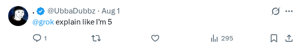 Captured screenshot of the reply by @UbbaDubbz