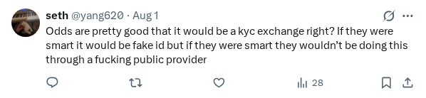 Captured screenshot of the reply by @yang620