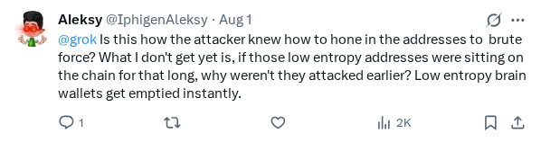 Captured screenshot of the reply by @IphigenAleksy