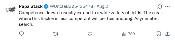 Captured screenshot of the reply by @UncleBo05435478