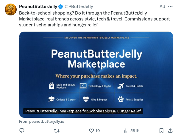 Captured screenshot of the reply by @PButterJelly
