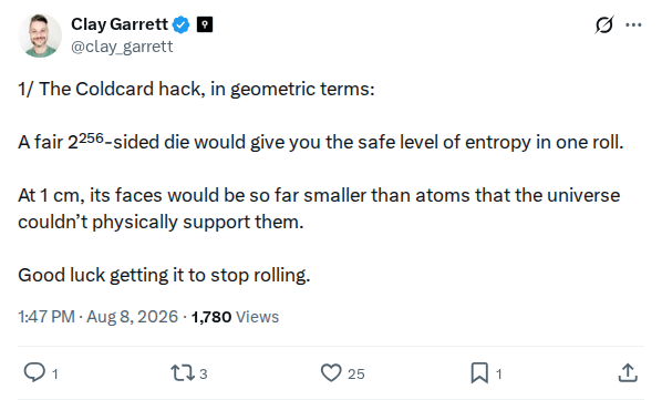Captured screenshot: Entropy die-size geometric analogy