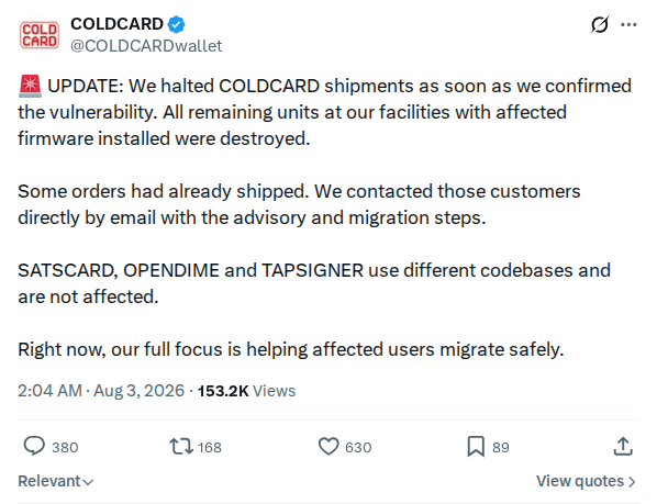Captured screenshot: Shipments halted and inventory destroyed