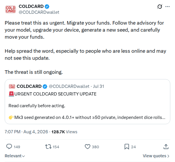 Captured screenshot: Coldcardwallet 2084596971268956161