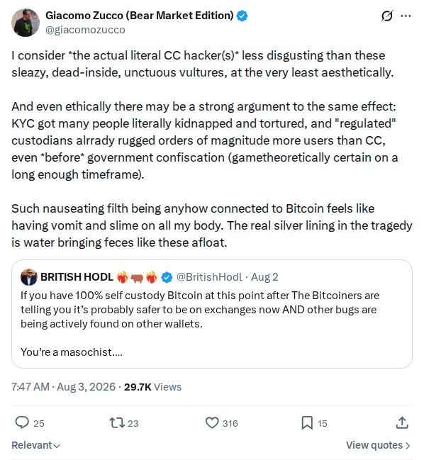 Captured screenshot: Hackers less disgusting than critics