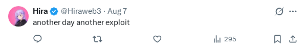 Captured screenshot of the reply by @Hiraweb3
