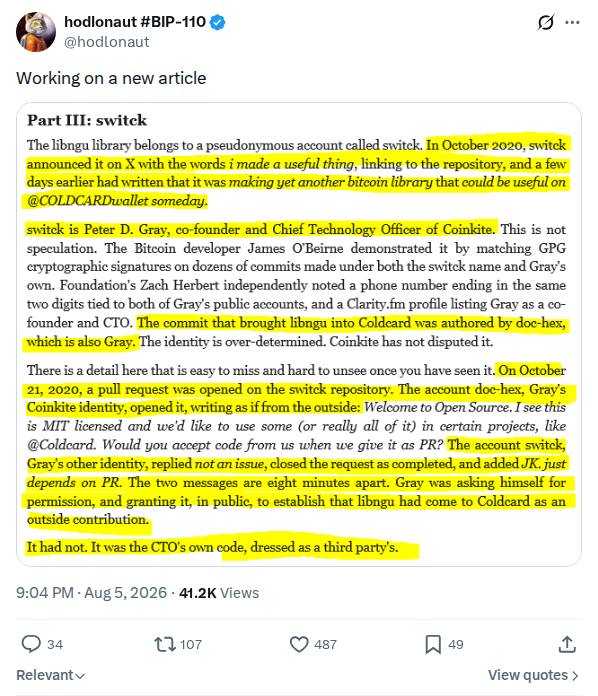 Captured screenshot: Draft article on the libngu contributor