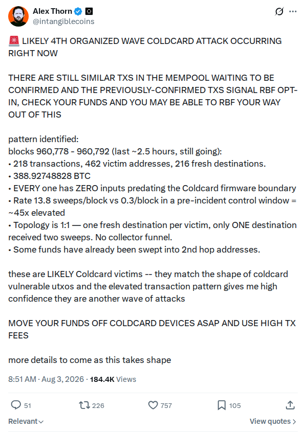 Captured screenshot: Original wave-4 announcement