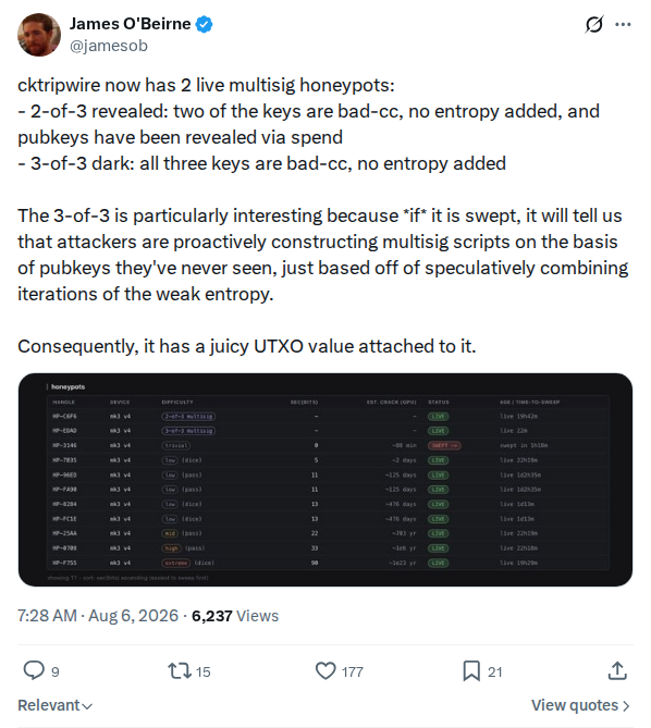 Captured screenshot: Jamesob 2085146040320073918