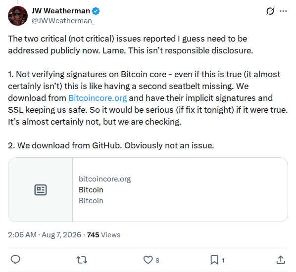 Captured screenshot: Recipient's public rejection of two red-team findings