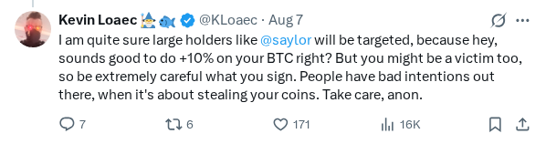 Captured screenshot of the post by @KLoaec