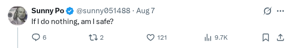 Captured screenshot of the reply by @sunny051488