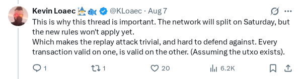Captured screenshot of the reply by @KLoaec