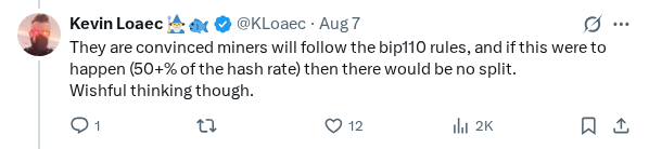 Captured screenshot of the reply by @KLoaec