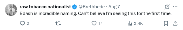 Captured screenshot of the reply by @Brethberie