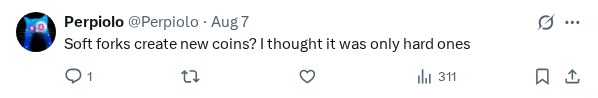 Captured screenshot of the reply by @Perpiolo