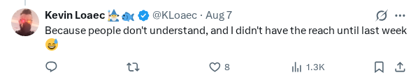 Captured screenshot of the reply by @KLoaec