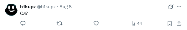 Captured screenshot of the reply by @h1kupz