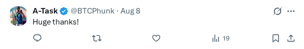Captured screenshot of the reply by @BTCPhunk