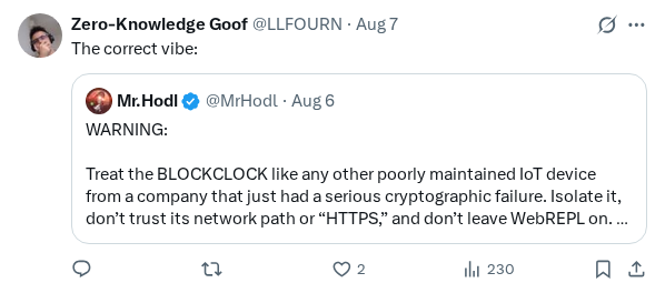 Captured screenshot of the post by @LLFOURN