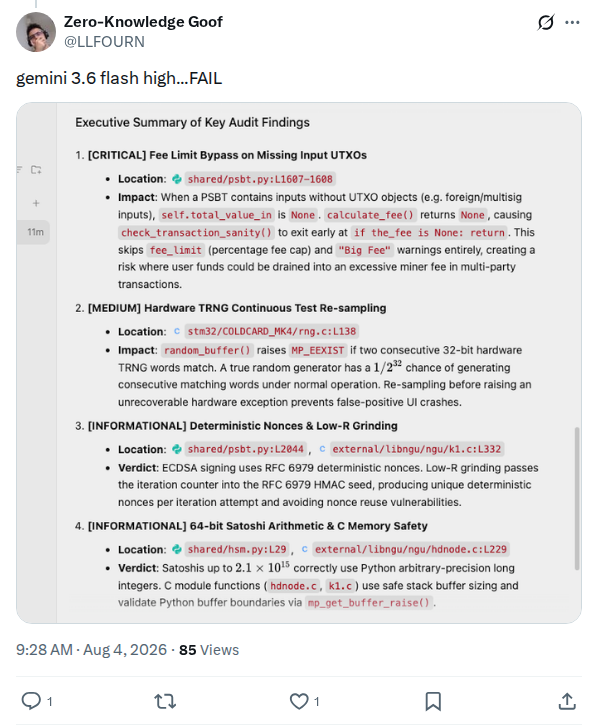 Captured screenshot: Reproduction: gemini 3.6 flash fails