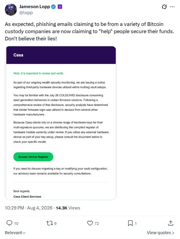 Captured screenshot: Phishing emails exploiting the incident