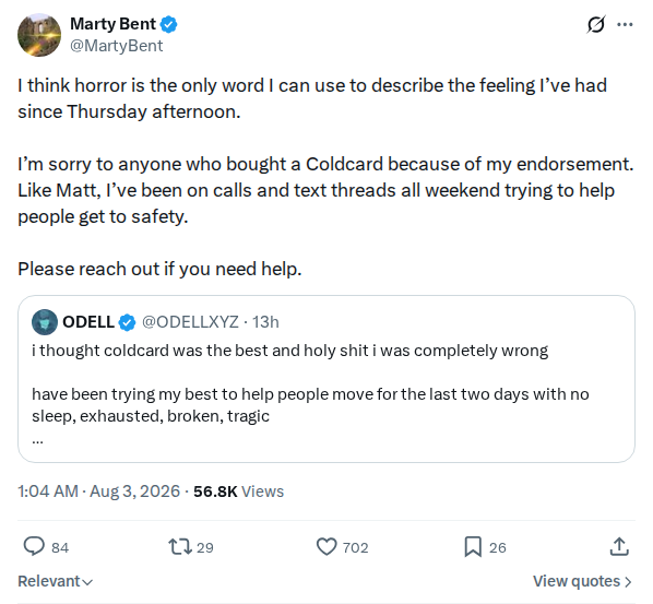 Captured screenshot: Endorsement apology