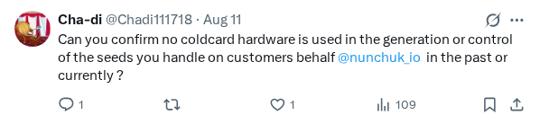 Captured screenshot of the reply by @Chadi111718