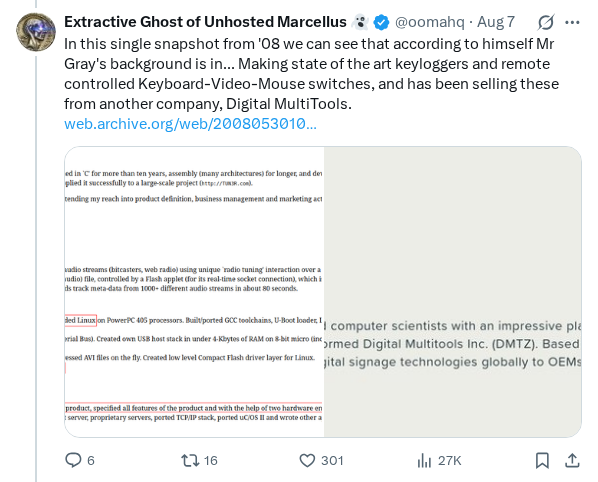 Captured screenshot of the reply by @oomahq