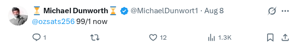Captured screenshot of the reply by @MichaelDunwort1