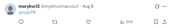 Captured screenshot of the reply by @mybitcoinaccou1
