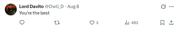 Captured screenshot of the reply by @Owll_D