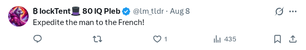 Captured screenshot of the reply by @lm_tldr