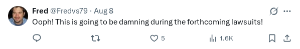 Captured screenshot of the reply by @Fredvs79